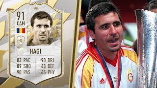 Should You Complete His SBC 🤔 91 Prime Icon Hagi FIFA 22 Player Review [upl. by Htebiram356]