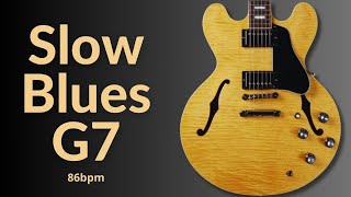 Easy Groove Slow Blues Backing Track in G [upl. by Arodasi954]