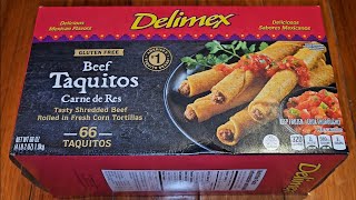 Costco Sale Item Review Delimex Beef Taquitos Carne de Res Taste Test [upl. by Libbna]