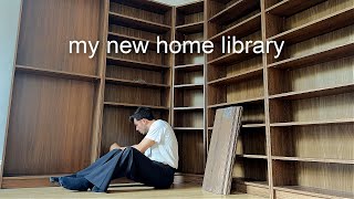 setting up my NEW dream home library for 1500 books its bigger and better [upl. by Okun]