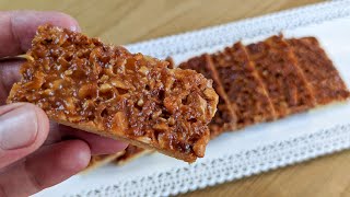 Caramel and Almond on a crispy tart  Almond Florentine recipe [upl. by Enamrahs82]