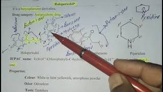 HaloperidolAntipsychotic drugIUPAC NamePhenothiazine Psychosis D PharmPharm chemistrynew PCI [upl. by Adnalor]