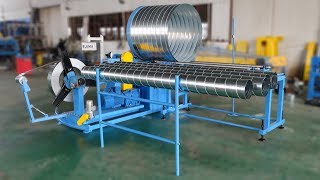 BLKMA company Spiral round duct makingforming machineround tube spiral duct Manufacture machine [upl. by Corrine284]