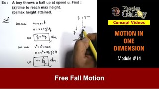 Class 11 Physics  Motion in One Dimension  14 Free Fall Motion  For JEE amp NEET [upl. by Urbannal]