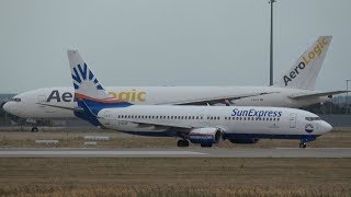 4K B757 2x B747 B777 at LeipzigHalle Airport Rwy26L LEJEDDP 14082018 [upl. by Carboni]