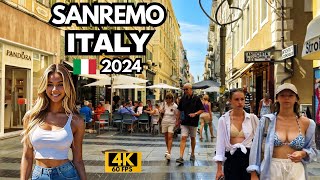 Sanremo Italy 4k walkthrough  walking tour in the center of Sanremo Italy [upl. by Fanni]