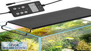 VEVOR Aquarium Light with LCD Monitor 14W Full Spectrum Fish Tank Light Review [upl. by Silevi]