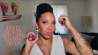 Fenty Beauty New lip liners and Gloss Stix reviewtryon [upl. by Drannel]