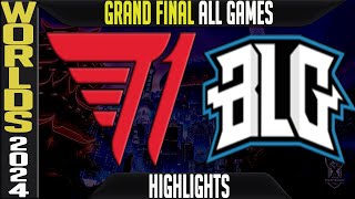 T1 vs BLG Highlights ALL GAMES  Worlds 2024 GRAND FINAL  T1 vs Bilibili Gaming [upl. by Tacy]