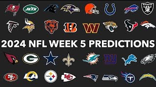 NFL 2024 Week 5 Picks [upl. by Nythsa552]