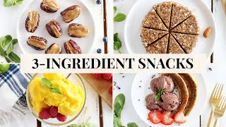 5 EASY  HEALTHY SNACKS  3 Ingredients Only [upl. by Htennaj]