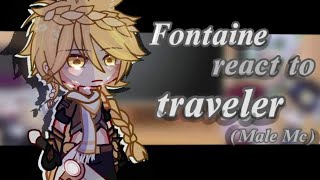 Genshin impact fontainereact to TravelerAether FMTMale MC ¶Gacha¶ Part1 [upl. by Ahsielat426]