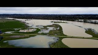 River Ouse Floods  Great Denham Bedford  Boxing Day 2020 [upl. by Ozan]