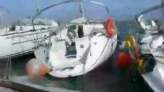 Amazing storm in Greece 50 knots from SE at Lefkas harbour [upl. by Cyndy]