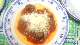 Receta de Polenta con salsa [upl. by Airotnes993]