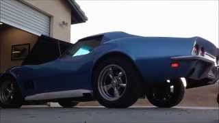 C3 Corvette custom side pipe exhaust clips inside amp out LSX swap Headers Sweet Thunder mufflers [upl. by Einahpit]