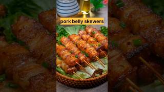 Air fryer grilled pork 🤤 food pork porkbelly [upl. by Aiekal]