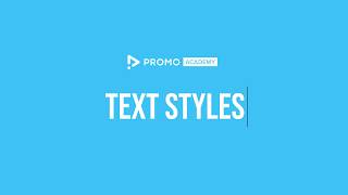 Promocom Academy  Video text styles  Online video maker [upl. by Neuberger]