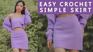 Easy Crochet Simple Skirt Tutorial For Beginners  Chenda DIY [upl. by Atsyrhc413]