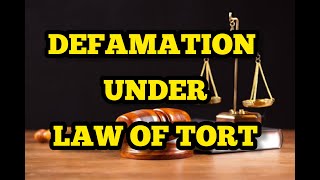 DEFAMATION  LAW OF TORT  MALAYALAM LECTURE [upl. by Viddah]