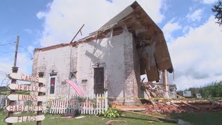 Officials assess damage after downburst in Berwick [upl. by Melentha]