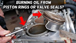 HOW TO TELL IF CAR BURNS ENGINE OIL FROM VALVE STEM SEALS OR PISTON RINGS [upl. by Neuberger]