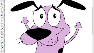 Inkscape Tutorial  How To Draw Courage the cowardly dog Part 1 [upl. by Adidnere]