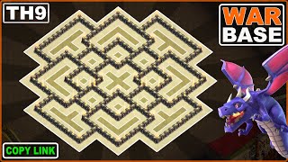 NEW TH9 War Base 2024 COPY LINK  Clash of Clans [upl. by Evaleen865]