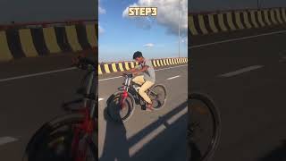 😱HOW TO DO ROLLING STOPPIE STUNT🔥 cycle cycling cyclestunt shorts viralvideo trending [upl. by Nikita]