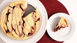 Homemade Raspberry Swirl Cheesecake Recipe  Laura Vitale  Laura in the Kitchen Episode 885 [upl. by Adlesirk]