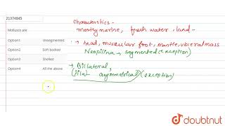 Molluscs are  12  MOLLUSCA  BIOLOGY  DINESH PUBLICATION  Doubtnut [upl. by Eiliab]