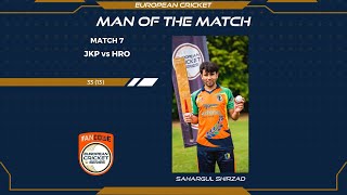 On Song Sahargul Shirzad thirty three runs off thirteen balls at FanCode ECS Sweden Malmo [upl. by Senalda]