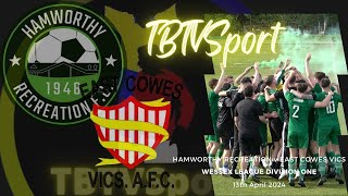 HIGHLIGHTS Hamworthy Recreation v East Cowes Vics Wessex League Div 1 nonleague football [upl. by Anetsirk]