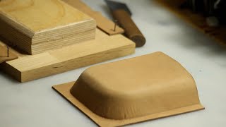 How to mold leather  Tutorial wet molding leather  DIY [upl. by Grassi519]