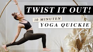 10 Minuten Yoga Quickie  Dein Energiekick mit Soforteffekt  Drehungen amp Körpermitte [upl. by Ahsoj]