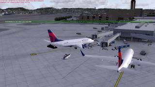 P3Dv4 PMDG 737 arrival KBHM SX Airport Design [upl. by Yerdna]