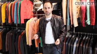 Blouson Cuir Orginal Et Tendance Redskins Marron  Mike Holister Brown [upl. by Engel]