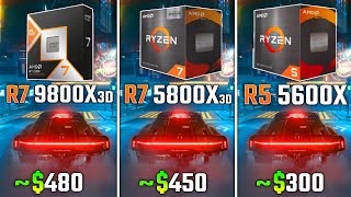 RYZEN 7 9800X3D vs RYZEN 7 5800X3D vs RYZEN 5 5600X  Test in 6 Games [upl. by Orofselet49]