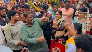 Talasani Shankar Yadav Dance  talasani Srinivas Yadav palaram bandi 2022  Srinivas Yadav bonalu [upl. by Earahc607]