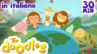 Giro Giro Tondo  30 minuti di Canzoni per bambini con i Doodles in Italiano [upl. by Alic]