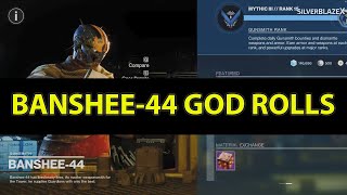 Banshee44 has GOD ROLLS RIGHT NOW  Destiny 2 [upl. by Leagiba]