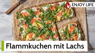 Rezept Flammkuchen mit Lachs [upl. by Limann128]