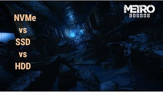 HDD vs SSD vs NVMe Metro Exodus FPS Test [upl. by Roeser]