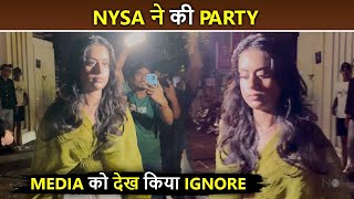 Kajol Ajay Devgns Daughter Nysa Totally IGNORES Media At AP Dhillons Party [upl. by Benn]