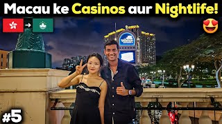 Macau China Casinos amp Nightlife  Hongkong to Macau Day Trip [upl. by Coreen543]