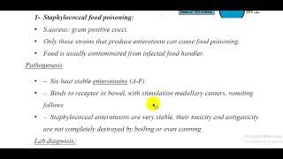 L56 MICRO Staphylococcal food poisoning [upl. by Oaht]