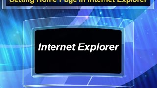 How to set Homepage in Internet explorer [upl. by Swarts]