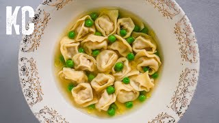 Tortellini In Brodo  Homemade Tortellini Recipe [upl. by Einot]