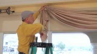 Video 36 DIY Drapery Luxurious Window Treatments with Valances Swags Scrolls and Holdbacks [upl. by Fawna]