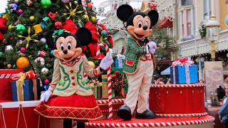 Mickeys Once Upon A Christmastime Parade 2022 Daytime FULL Show in 4K  Magic Kingdom Disney World [upl. by Hayyikaz990]